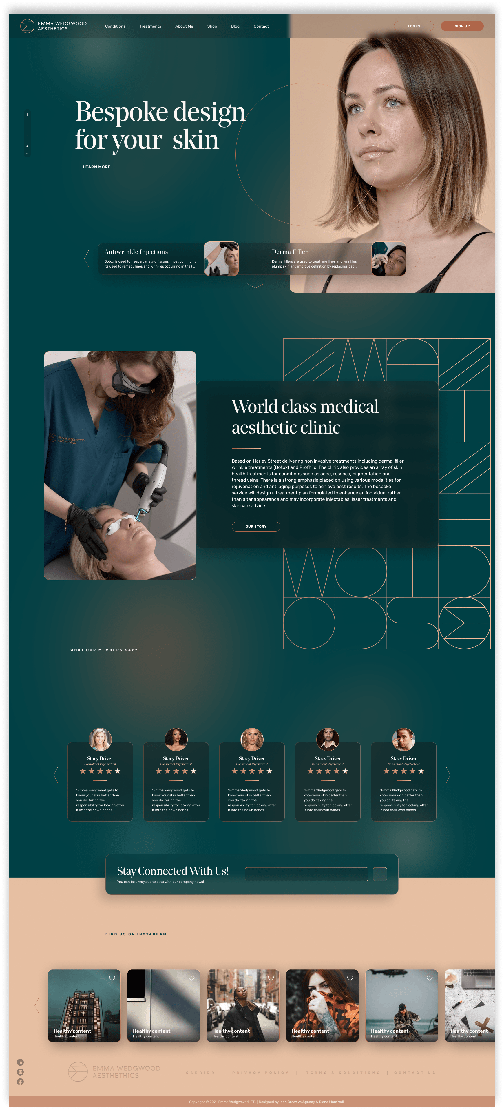 Emma Wedgwood Aesthetics website homepage ©Elena Manfredi_Studio ELMA
